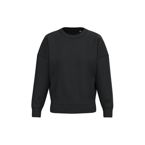  Sweat-shirt écoresponsable à col rond à épaules tombantes femme