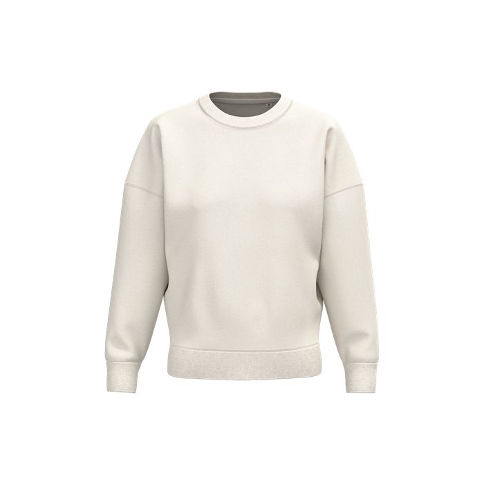  Sweat-shirt écoresponsable à col rond à épaules tombantes femme