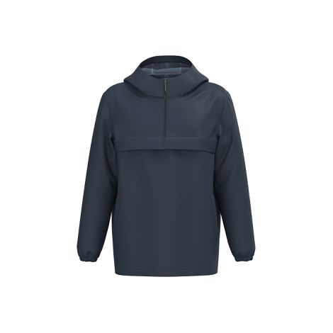 Veste coupe-vent imperméable écoresponsable quart zip unisexe