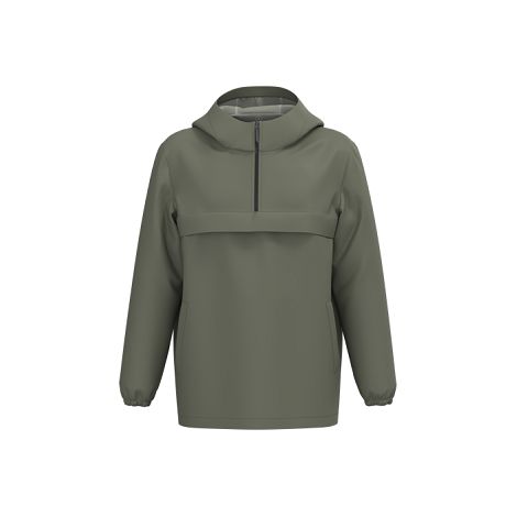 Veste coupe-vent imperméable écoresponsable quart zip unisexe