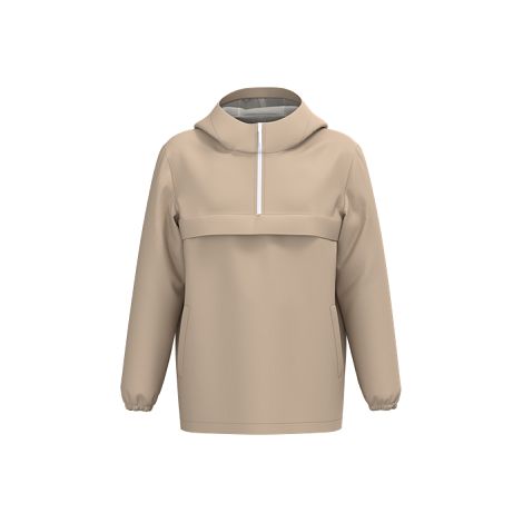 Veste coupe-vent imperméable écoresponsable quart zip unisexe