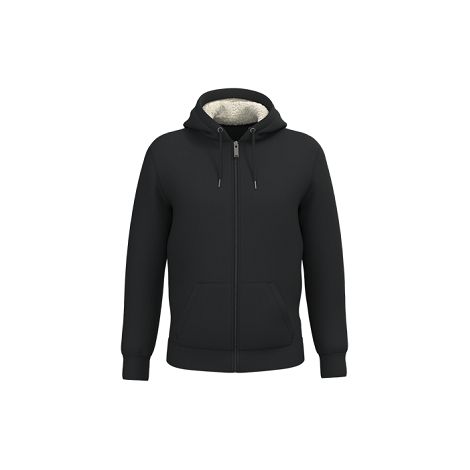  Sweat-shirt écoresponsable zippé doublé en sherpa unisexe