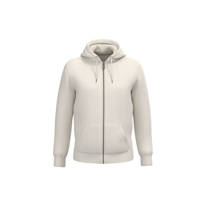  Sweat-shirt écoresponsable zippé doublé en sherpa unisexe