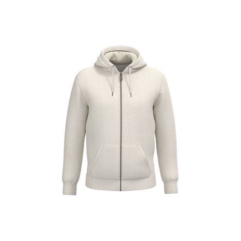  Sweat-shirt écoresponsable zippé doublé en sherpa unisexe