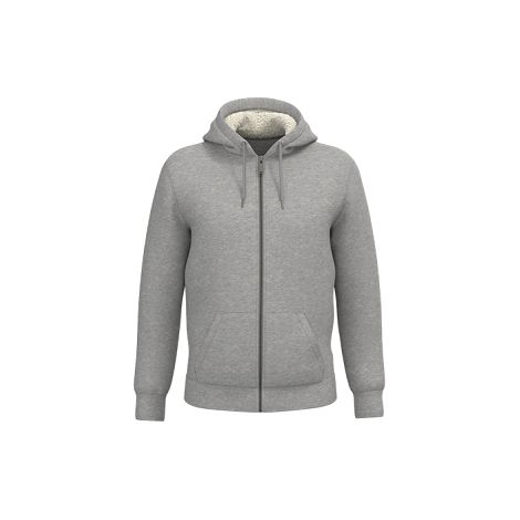  Sweat-shirt écoresponsable zippé doublé en sherpa unisexe