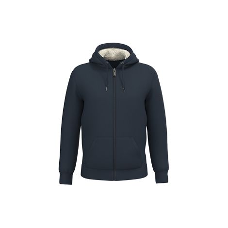  Sweat-shirt écoresponsable zippé doublé en sherpa unisexe