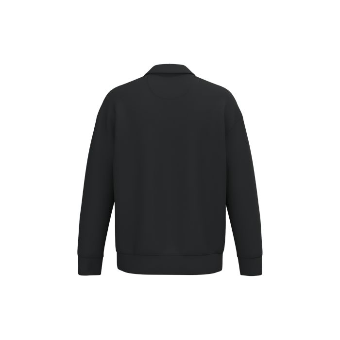  Sweat-shirt écoresponsable quart zip col polo à épaules tombantes