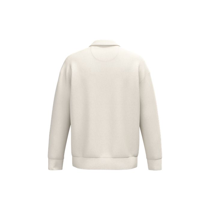  Sweat-shirt écoresponsable quart zip col polo à épaules tombantes