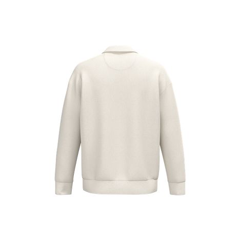  Sweat-shirt écoresponsable quart zip col polo à épaules tombantes