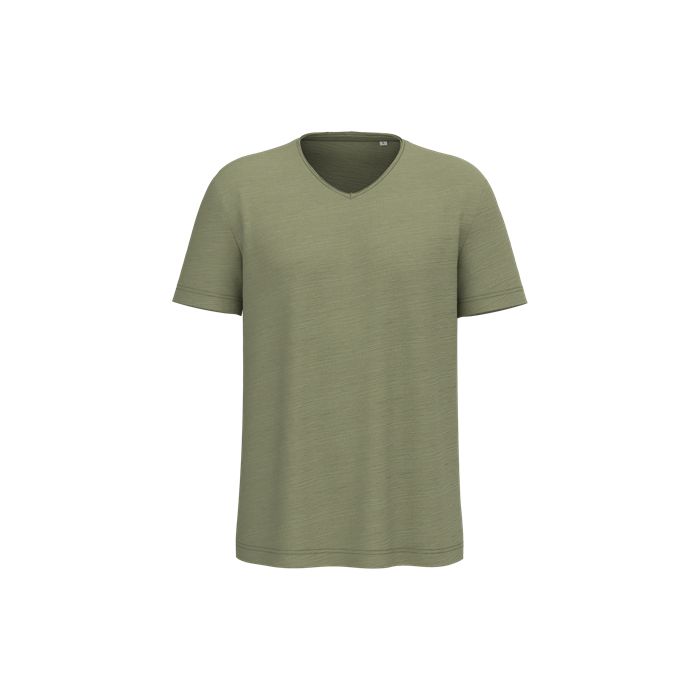  T-shirt écoresponsable col slub à épaules tombantes homme