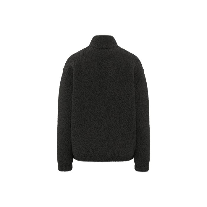 Sweat-shirt 1/4 zip à épaules tombantes en sherpa unisexe
