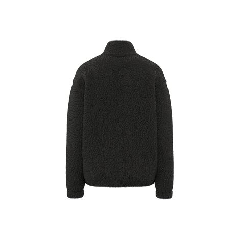 Sweat-shirt 1/4 zip à épaules tombantes en sherpa unisexe