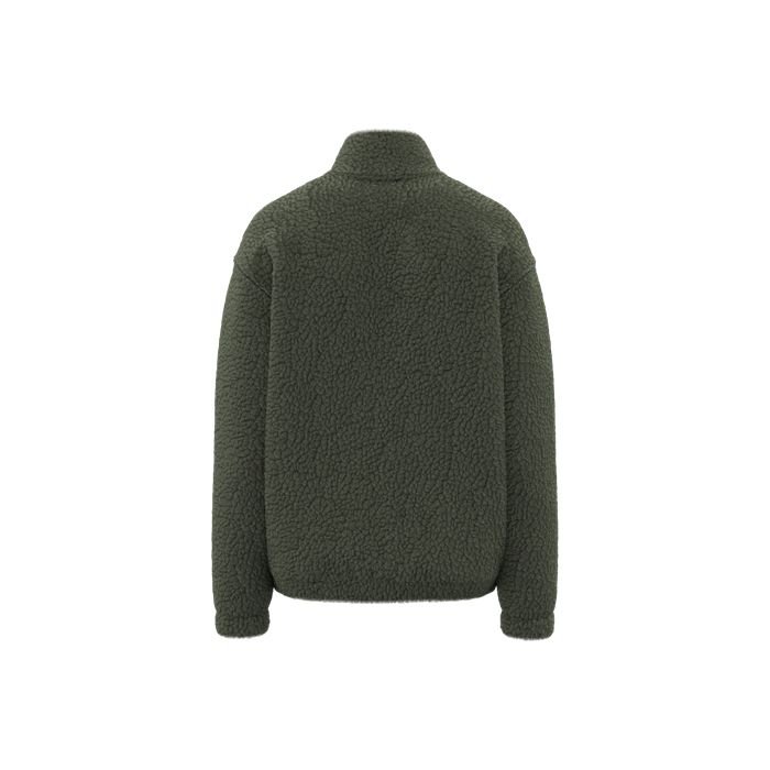 Sweat-shirt 1/4 zip à épaules tombantes en sherpa unisexe