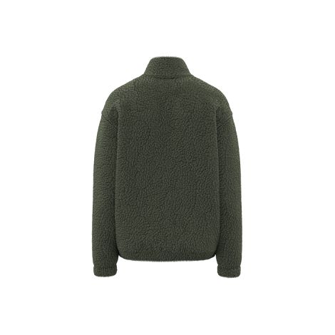 Sweat-shirt 1/4 zip à épaules tombantes en sherpa unisexe