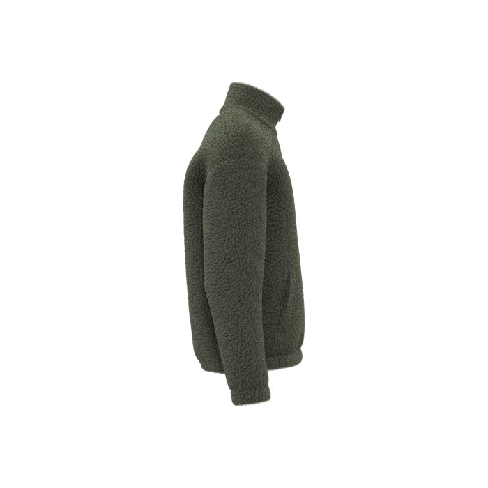 Sweat-shirt 1/4 zip à épaules tombantes en sherpa unisexe