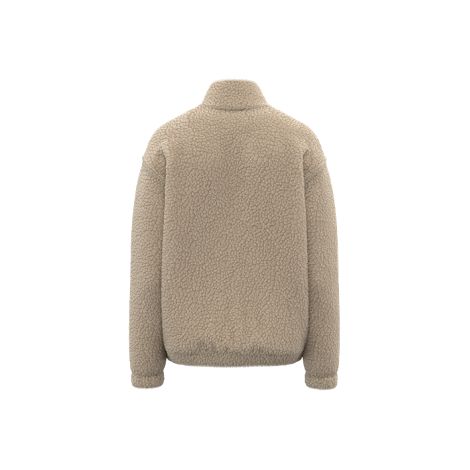 Sweat-shirt 1/4 zip à épaules tombantes en sherpa unisexe