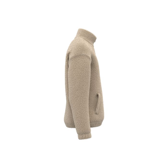 Sweat-shirt 1/4 zip à épaules tombantes en sherpa unisexe