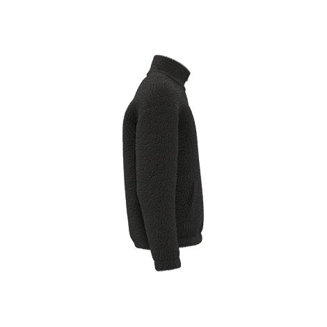 Sweat-shirt zippé à épaules tombantes en sherpa unisexe