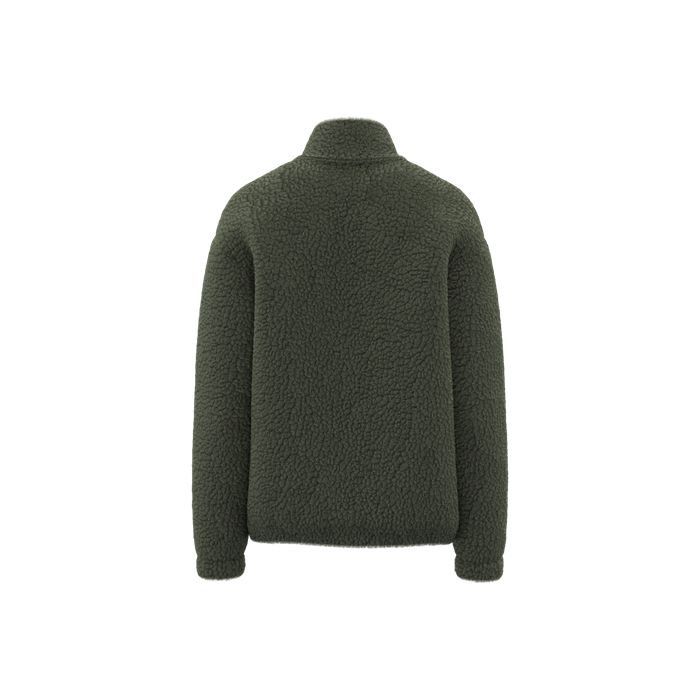  Sweat-shirt zippé à épaules tombantes en sherpa unisexe