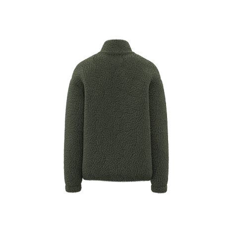 Sweat-shirt zippé à épaules tombantes en sherpa unisexe