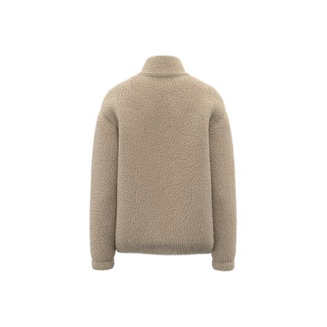 Sweat-shirt zippé à épaules tombantes en sherpa unisexe