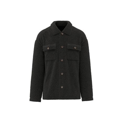  Surchemise à épaules tombantes en sherpa unisexe