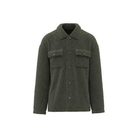  Surchemise à épaules tombantes en sherpa unisexe