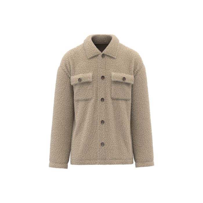  Surchemise à épaules tombantes en sherpa unisexe