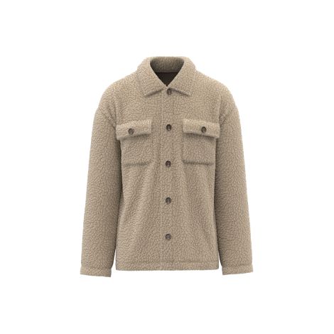  Surchemise à épaules tombantes en sherpa unisexe