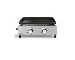 Plancha gaz 2 brûleurs - Argent