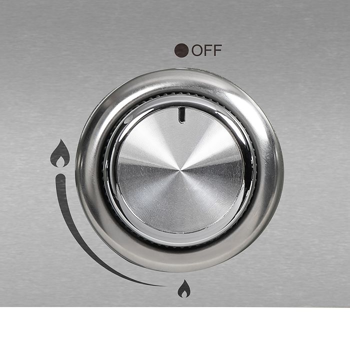  Plancha gaz 2 brûleurs - Argent