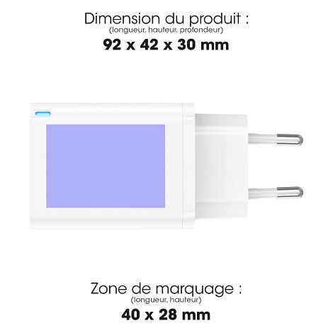  TSUKI - CHARGEUR SECTEUR GaN 45W 2 USB TYPE-C - BLANC