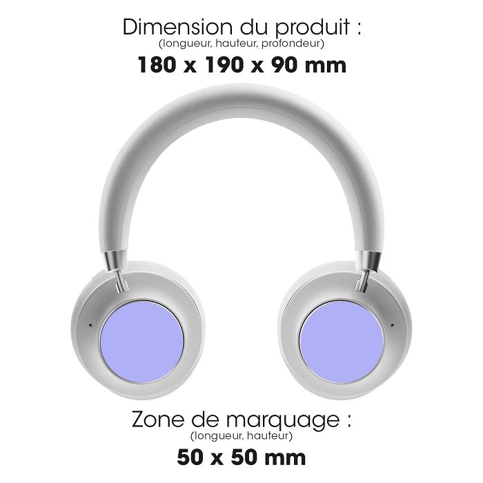  JUNDO - CASQUE À RÉDUCTION DE BRUIT ANC BLUETOOTH SANS FIL BLANC 