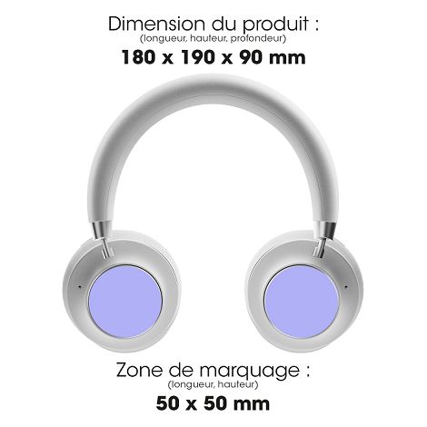  JUNDO - CASQUE À RÉDUCTION DE BRUIT ANC BLUETOOTH SANS FIL BLANC 