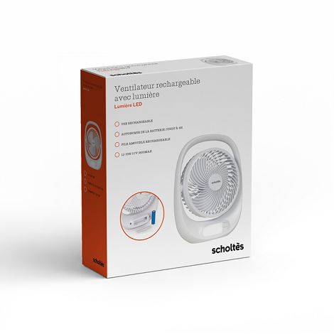  Ventilateur rechargeable avec lumière
