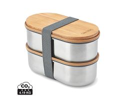 Boîte à bento double en acier inoxydable Black+Blum