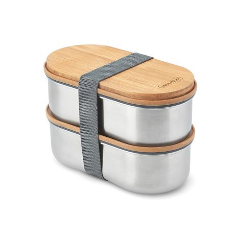  Boîte à bento double en acier inoxydable Black+Blum