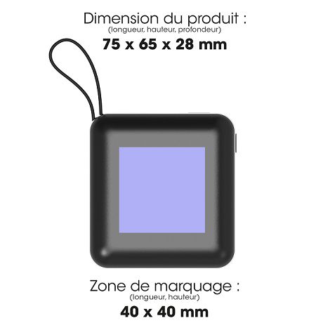  PAKA - BATTERIE DE SECOURS CABLEE 22,5W CHARGE RAPIDE - NOIR