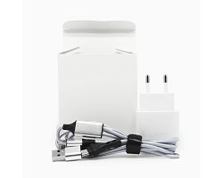 HAKO - KIT ESSENTIEL PRISE + CÂBLE BLANC