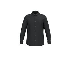 Chemise popeline polycoton sans poche entretien facile homme