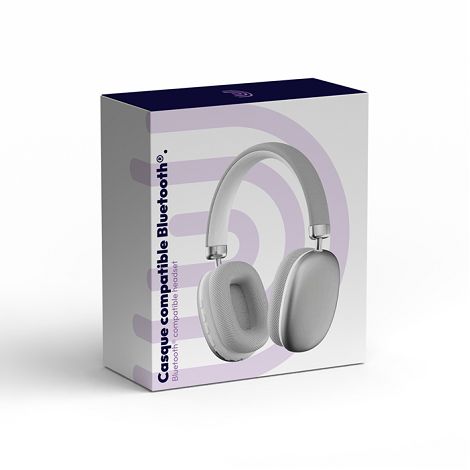  Casque compatible Bluetooth® - Gris