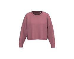 Sweat-shirt crop col rond femme