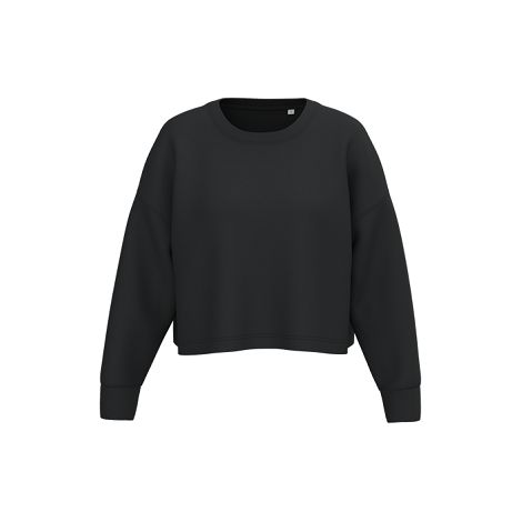  Sweat-shirt crop col rond femme