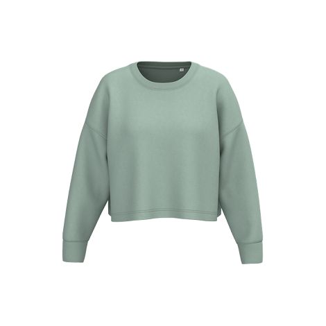  Sweat-shirt crop col rond femme