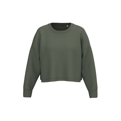  Sweat-shirt crop col rond femme