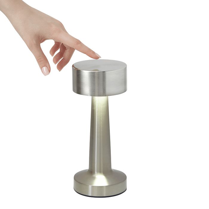  MUSHROOM - Lampe de table en acier inoxydable