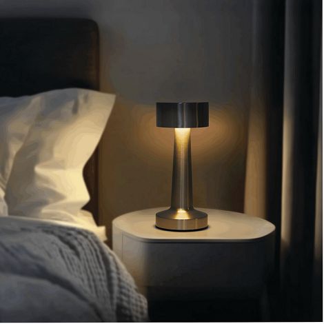  MUSHROOM - Lampe de table en acier inoxydable