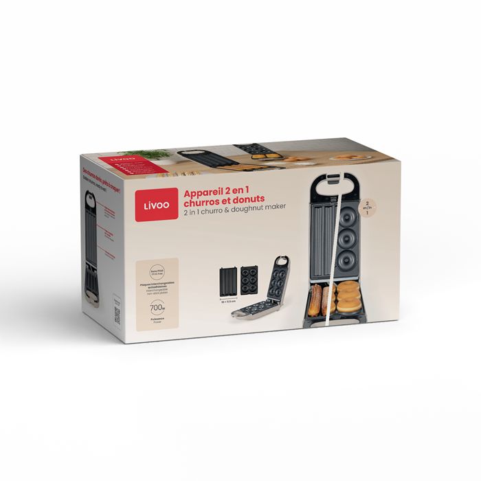  Appareil 2 en 1 churros et donuts - Beige