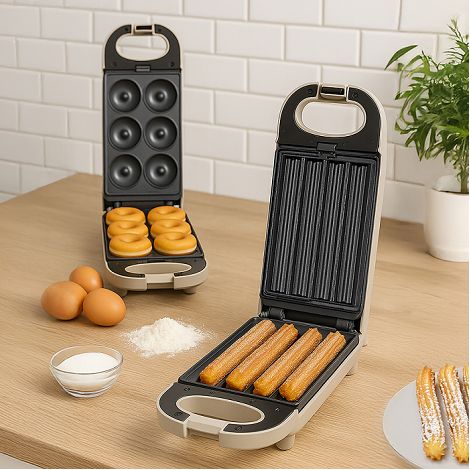  Appareil 2 en 1 churros et donuts - Beige