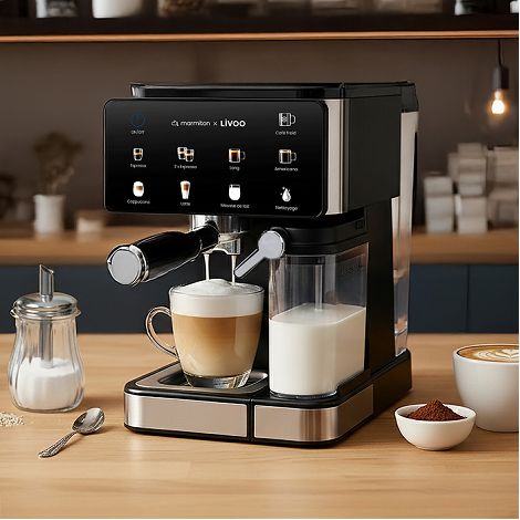  Machine à café expresso multifonction– Livoo x Marmiton - Noir